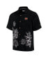 Фото #1 товара Men's Black Cincinnati Bengals Hibiscus Camp Button-Up Shirt