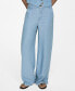 ფოტო #1 პროდუქტის Women's Wide Leg Lyocell Pants