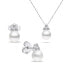 Фото #1 товара Timeless Genuine Pearl Jewelry Set SET228W (Earrings, Necklace)