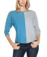 Фото #11 товара Women's Colorblock 3/4-Sleeve Dolman Sweater