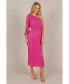 ფოტო #10 პროდუქტის Women's Pontee One Shoulder Pleated Midi Dress