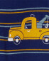 Baby Striped Truck 2-Way Zip Cotton Sleep & Play Pajamas 6M