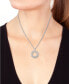 ფოტო #2 პროდუქტის EFFY® Diamond Double Circle 18" Pendant Necklace (1/10 ct. t.w.) in Sterling Silver