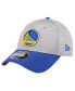 ფოტო #1 პროდუქტის Men's Heather Gray/Royal Golden State Warriors Active Digi-Tech Two-Tone 9Forty Adjustable Hat