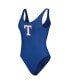 ფოტო #3 პროდუქტის Women's Royal Texas Rangers Making Waves One-Piece Swimsuit
