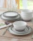 Фото #3 товара Colorscapes Canyon Layers 12 Piece Coupe Dinnerware Set