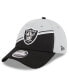 Фото #3 товара Men's Gray, Black Las Vegas Raiders 2023 Sideline 9FORTY Adjustable Hat