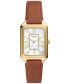 Women's Raquel Three-Hand Date Medium Brown Genuine Leather Watch, 26mm