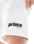 Prince co-ord sweat shorts in white