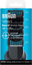 Фото #4 товара Запчасть машинки для стрижки Braun Головка для триммера BT32 с 5 насадками, совместима с бритвами Series 3 - черная