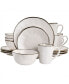 Фото #1 товара Textured, Uneven Dimpled Design Ricardo 16 Piece Stoneware Dinnerware Set, Service for 4