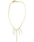 Gold-Tone Box Chain Fringe Statement Necklace, 16" + 1" extender