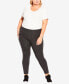 Фото #2 товара Plus Size Pima High Rise Tall Length Legging Pant