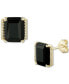 ფოტო #1 პროდუქტის Onyx & Diamond Accent Stud Earrings in 14k Gold