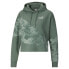 Фото #1 товара Puma Power Cat Marbleized Pullover Hoodie Womens Green Casual Outerwear 67720544