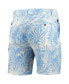 Men's Blue Detroit Lions Sandwashed Monstera Print Amphib Shorts