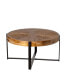 33.46" Splicing Round Coffee Table with Retro Design