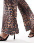 ASOS DESIGN leopard print flares in satin