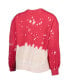 ფოტო #2 პროდუქტის Women's Cardinal Distressed Arkansas Razorbacks Twice As Nice Faded Dip-Dye Pullover Long Sleeve Top