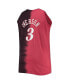 Фото #4 товара Men's Allen Iverson Red and Black Philadelphia 76ers Profile Tie-Dye Player Tank Top