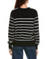 Minnie Rose Striped Star Crew Cashmere-Blend Sweater Women's