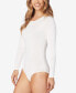 Фото #2 товара Softwear with Stretch Long Sleeve Bodysuit, Created for Macy's