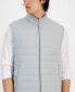 Men's Heathered Quilted Zip Stand-Collar Vest, Created for Macy's