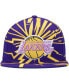 Фото #4 товара Men's Purple Los Angeles Lakers Hardwood Classics Earthquake Snapback Hat
