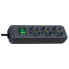 Фото #1 товара Brennenstuhl Eco-Line with switch and 1,5 mm² Ø cable - 5 m - 3 AC outlet(s) - Black - Black