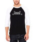 Фото #1 товара Men's Peeking Cat Raglan Baseball Word Art T-shirt