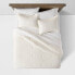 Фото #2 товара King Cotton Velvet Comforter & Sham Set Cream - Threshold