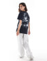 Фото #1 товара Vans oversized swirl t-shirt with moon back print in black