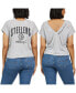 Фото #2 товара Women's Heather Gray Pittsburgh Steelers Reversible T-Shirt