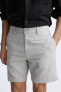 COTTON-LINEN BERMUDA SHORTS