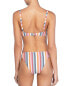 Peony 285615 Women Striped Bralette Bikini Top Swimwear, Size 10