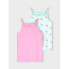 ფოტო #1 პროდუქტის NAME IT Strap sleeveless T-shirt 2 units