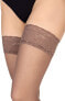 Фото #23 товара Annes Styling Sila 40 Denier Women's Lace Thigh High Opaque Hold-Ups Nylon Stockings with Invisible Silicone