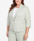 ფოტო #5 პროდუქტის Plus Size English Garden Button Front Blazer Jacket