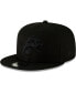 Фото #1 товара Men's Black Detroit Lions Black On Black 9Fifty Adjustable Hat