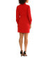 Women's Bubble-Crepe Blouson-Sleeve Mini Dress