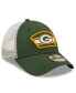 Фото #3 товара Men's Green, White Green Bay Packers Logo Patch Trucker 9FORTY Snapback Hat