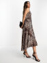 AllSaints Essie Evita maxi dress in leopard