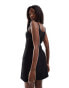 Фото #4 товара Kaiia tailored contrast bow detail cami mini dress in black