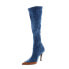 Фото #4 товара Diesel D-Venus KBT Y02917-P4734-T6019 Womens Blue Canvas Knee High Boots 6