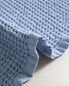 Waffle-knit cotton bath towel Голубой, 27 - фото #9