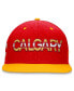 Фото #4 товара Men's Red, Yellow Calgary Flames Authentic Pro Rink Two-Tone Snapback Hat