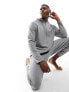 ASOS DESIGN waffle textured onesie in grey marl