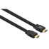 Manhattan HDMI Cable with Ethernet (Flat) - 4K@60Hz (Premium High Speed) - 5m - Male to Male - Black - Ultra HD 4k x 2k - Fully Shielded - Gold Plated Contacts - Lifetime Warranty - Polybag - 5 m - HDMI Type A (Standard) - HDMI Type A (Standard) - 3D - Audio Return