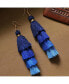 Фото #3 товара Women's Blue Tassel Drop Earrings