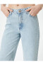 Фото #5 товара Düz Paça Kot Pantolon Yüksek Bel Cepli - Nora Longer Straight Jeans
